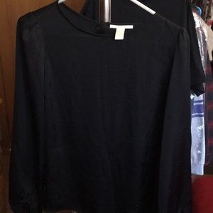 Satin black top